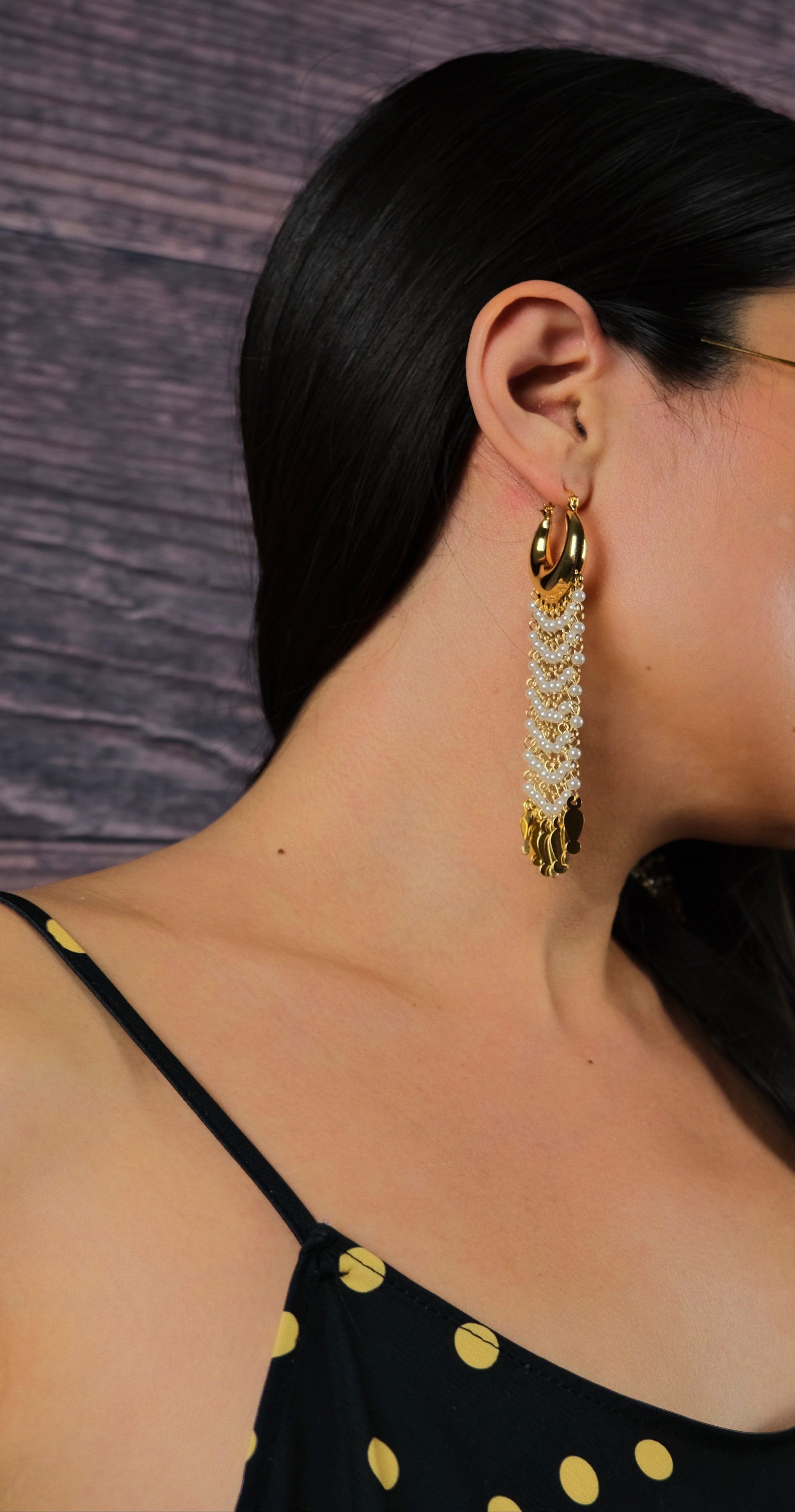 boucle d'oreille vintage perle